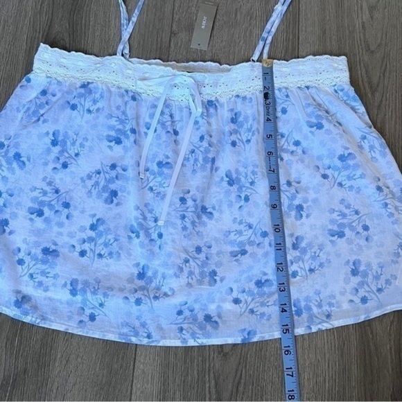 J. Crew Cotton Voile Embroidered Pajama Tank In Watercolor Size Medium - Picture 8 of 14